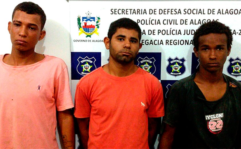 PC prende três acusados de tráfico de drogas em Arapiraca