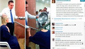 Andressa Urach publicou em seu Twitter o que significou o momento do batismo