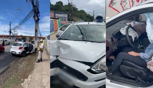 Colisão provocou congestionamento na região. Foto: Reprodução/Internet.