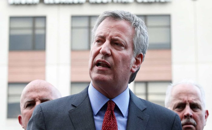 Prefeito de Nova York, Bill de Blasio, do Partido Democrata