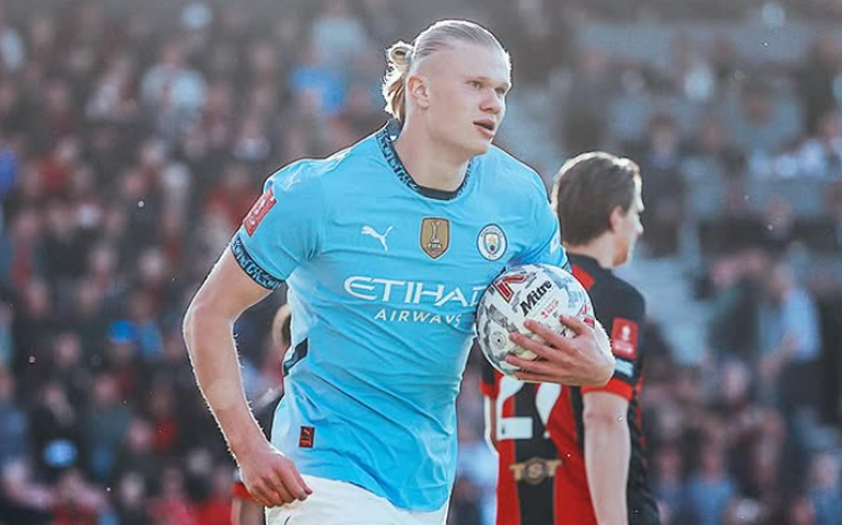 Haaland perde pênalti, mas City vira sobre o Bournemouth e avança à semi da Copa da Inglaterra