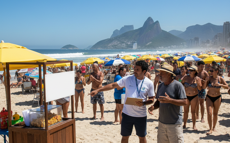 Procon Carioca flagra 232 barracas sem tabela de preços nas praias do Rio