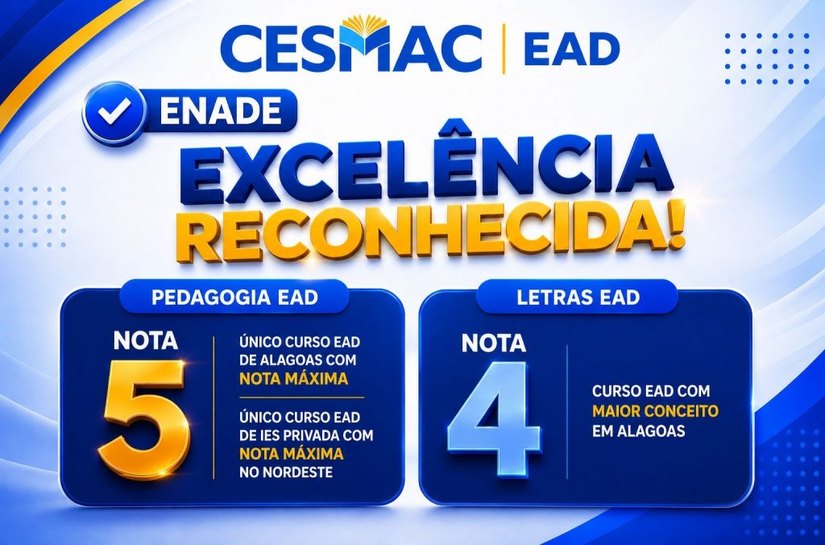 ENADE reconhece excelência das licenciaturas EAD do Cesmac com destaque regional