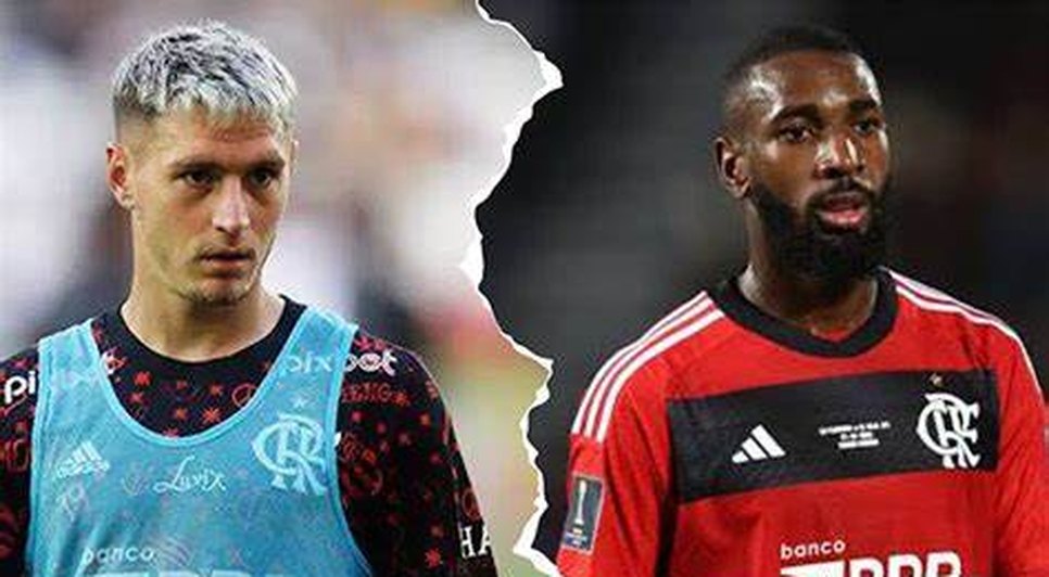 Gerson e Varela brigam em treino do Flamengo / Foto: Divulgação