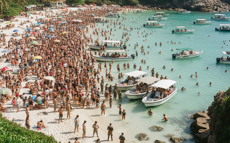 Após superlotação de praias em Arraial do Cabo, ICMBio recomenda interdição de desembarque irregular