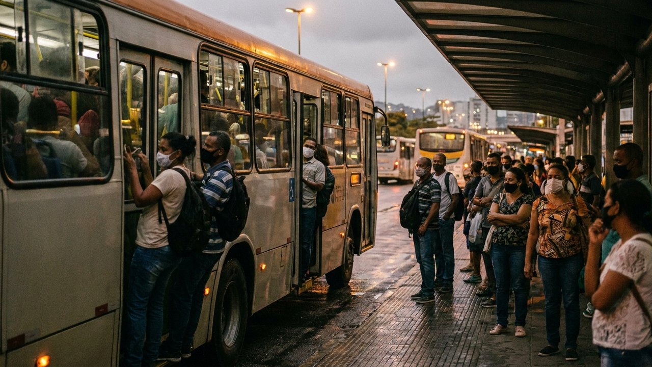 Greve de ônibus no RJ: passageiros enfrentam ônibus lotados na volta para casa
