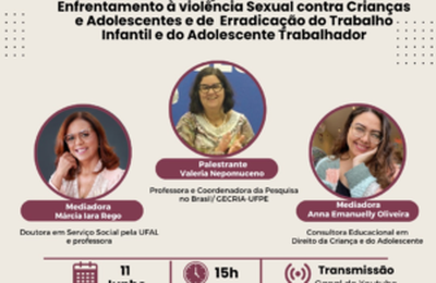 FETIPAT/AL debate Enfrentamento à violência Sexual e outros temas em evento online