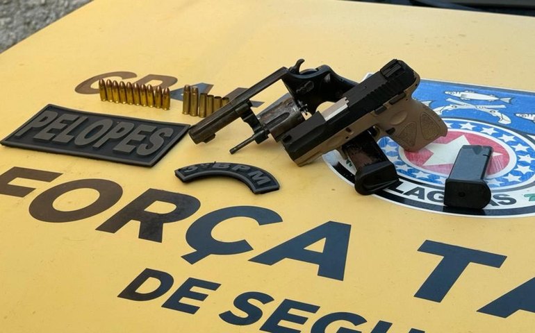 Militares apreendem arma após troca de tiros com suspeito, em Arapiraca