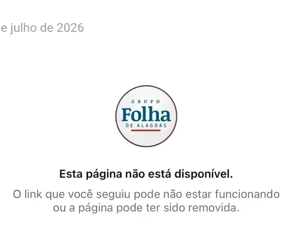 Folha de Alagoas é retirada do Instagram por ordem judicial em medida incomum contra veículo jornalístico
