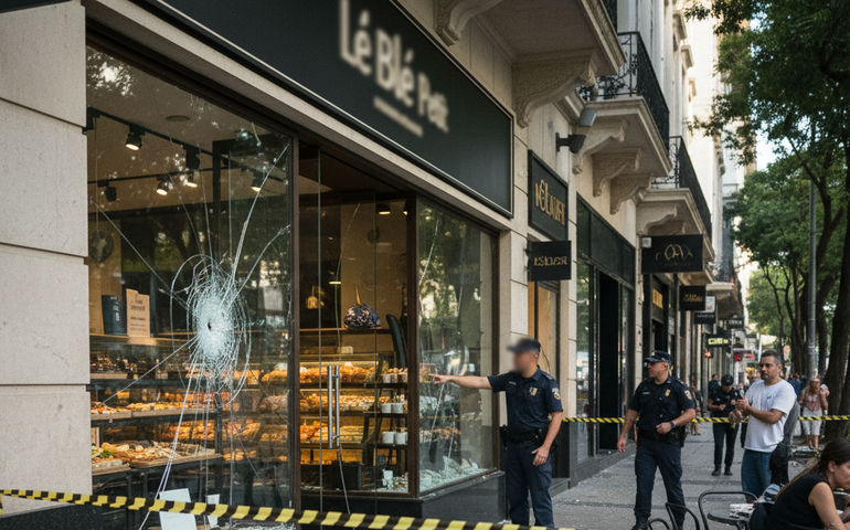 Arrastão em padaria termina em troca de tiros e pânico na Oscar Freire, em SP