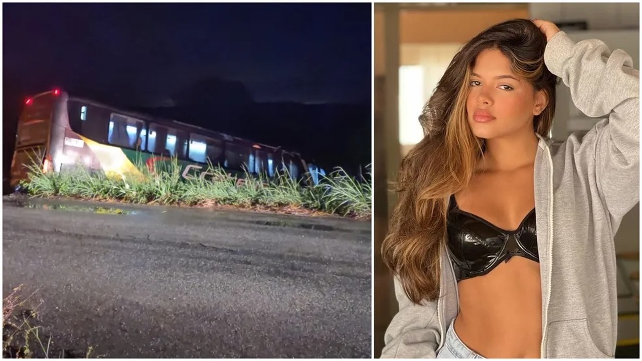 Ônibus de Brisa Star, a 'Fadinha do piseiro', cai em ribanceira em rodovia no Ceará