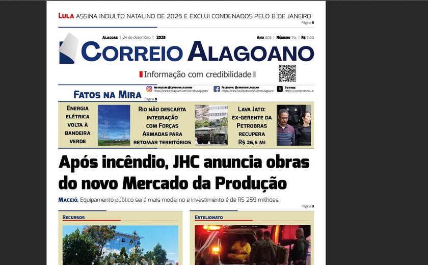 Após incêndio, JHC anuncia obras do novo Mercado da Produção