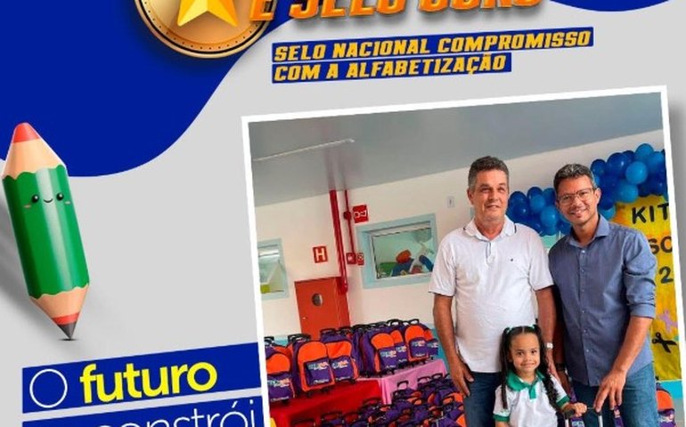 Educação de Branquinha conquista Selo Ouro do Compromisso Nacional da Alfabetização