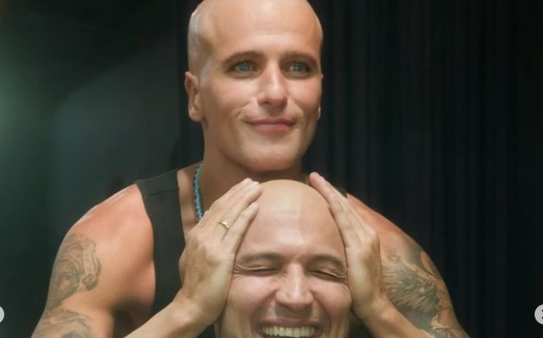 Bruno Gagliasso e Romulo Estrela aparecem carecas para filme sobre livro de Drauzio Varella