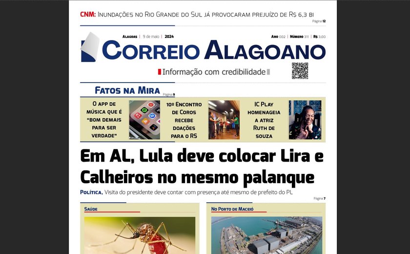 Em Alagoas, Lula deve colocar Lira e Calheiros no mesmo palanque