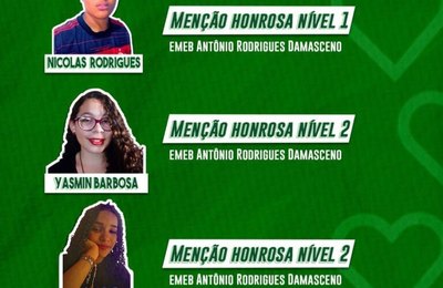 Alunos da Escola Municipal Antônio Rodrigues Damasceno são destaques na OBMEP