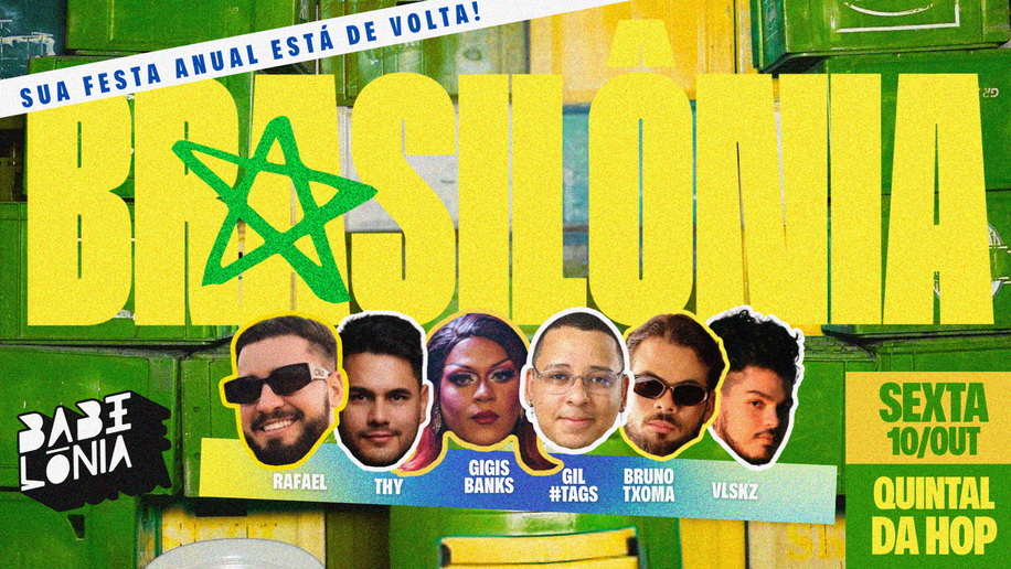 Brasilônia: O grito delas! enaltece a brasilidade em festa LGBTQIAPN+ no Quintal da Hop