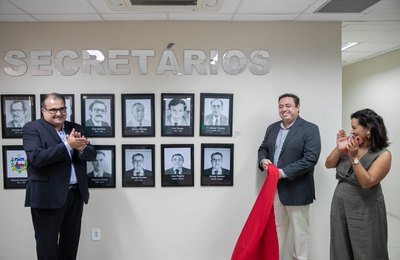 George Santoro e Artur Rogério Ferreira recebem homenagens na Galeria dos Secretários da Sefaz