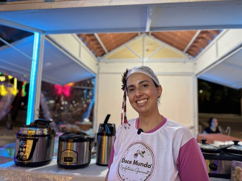 Michelle Zallio, comerciante de biscoitos amanteigados caseiros e doces gourmet. Foto: Bia Rodrigues