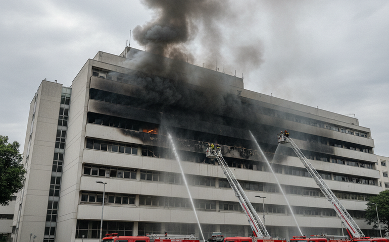 Incêndio atinge prédio do InCor na zona oeste de São Paulo