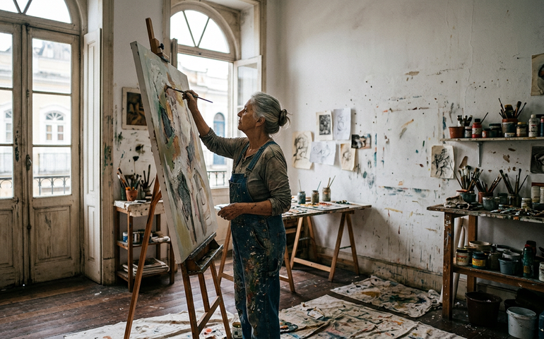 Antigos sobrados, casarões e salas comerciais da Lapa são ocupados por artistas plásticos para montar seus ateliês