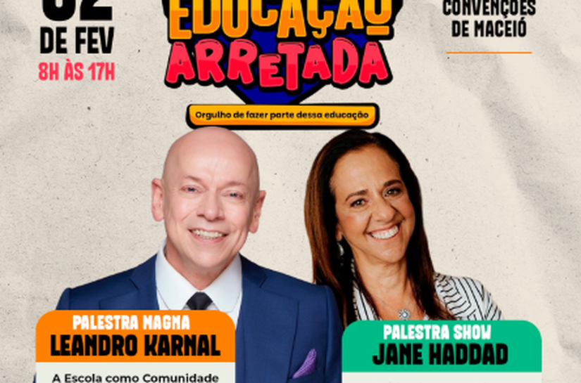 Educação Arretada: Coruripe realiza Jornada Pedagógica 2026 com Leandro Karnal e Jane Haddad