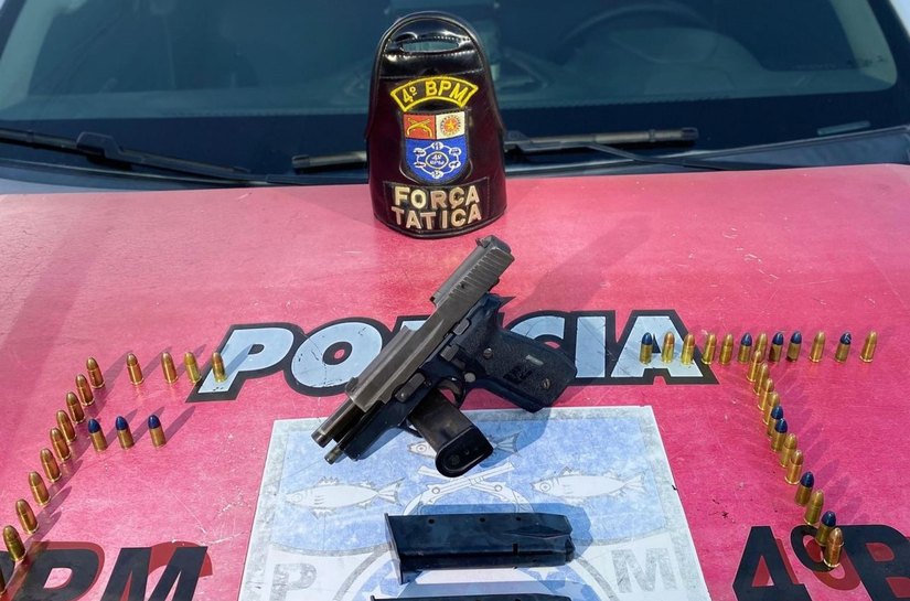 PM apreende pistola, revólver e 400 gramas de maconha em ocorrências registradas na capital e interior