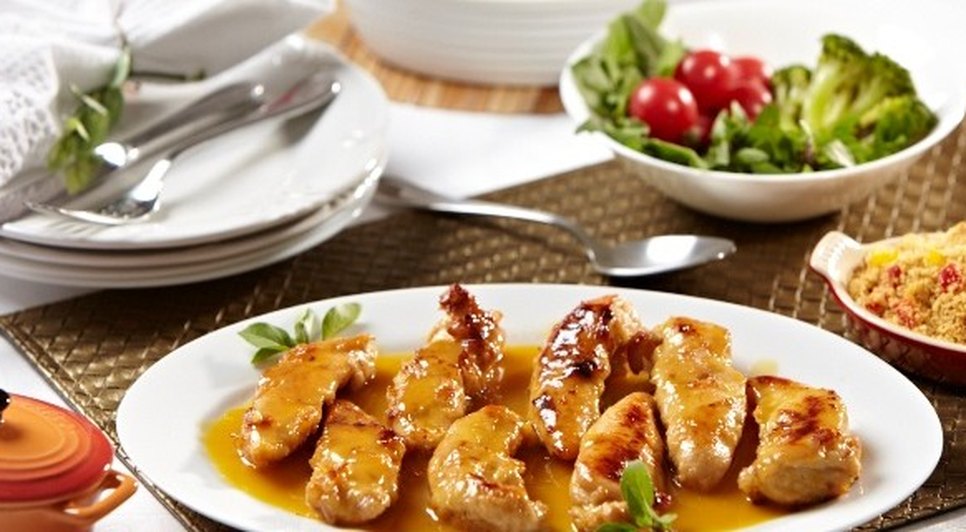 Frango com laranja 