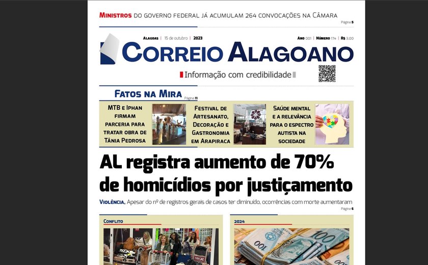 AL registra aumento de 70% de homicídios por justiçamento