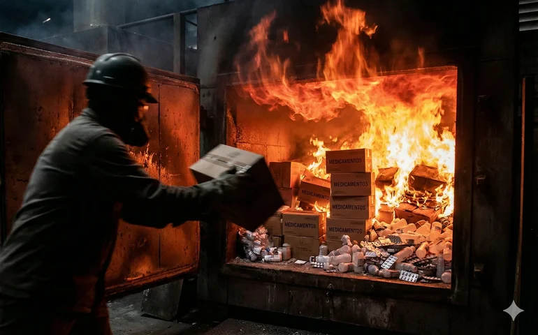 Polícia Civil incinera meia tonelada de medicamentos falsificados apreendidos na “Operação Farmácia do Crime”