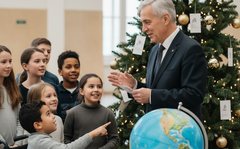 'Vamos esperar pelas fronteiras finais no globo', diz Lavrov ao ler desejos de crianças