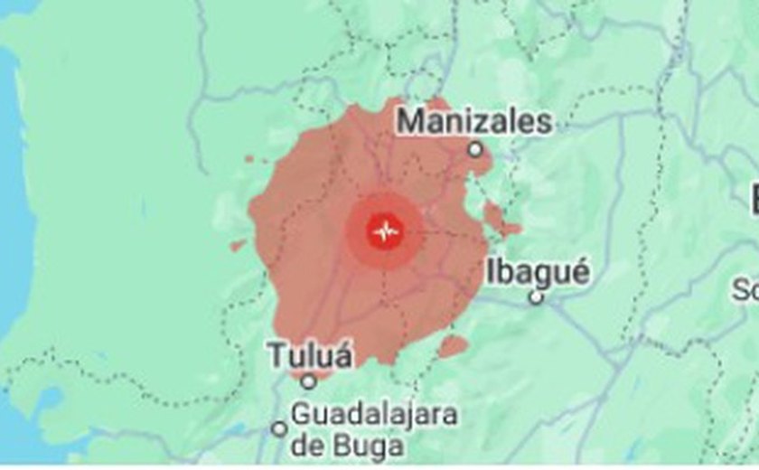 Terremoto de magnitude 5,6 atinge região cafeeira da Colômbia