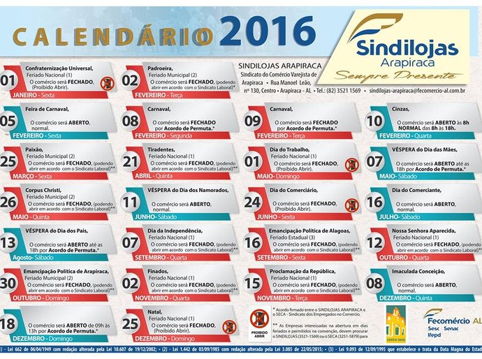 Prefeitura apoia lojistas de Arapiraca em lançamento de calendário anual