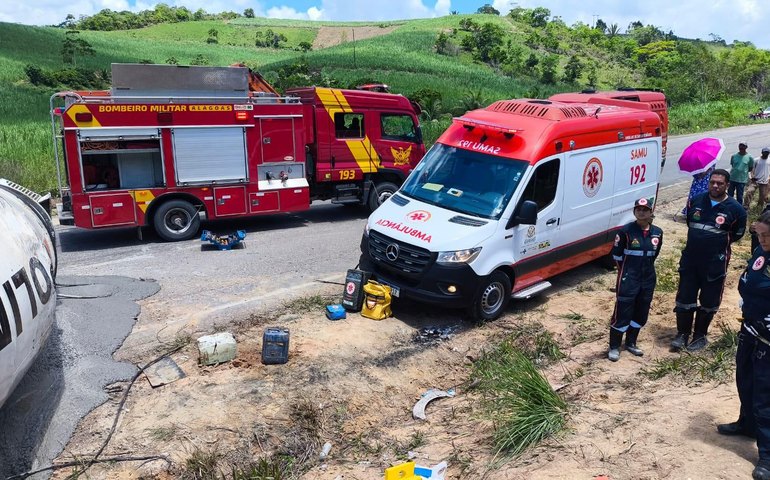 Bombeiros alagoanos resgatam motorista preso às ferragens em acidente na divisa entre AL e PE