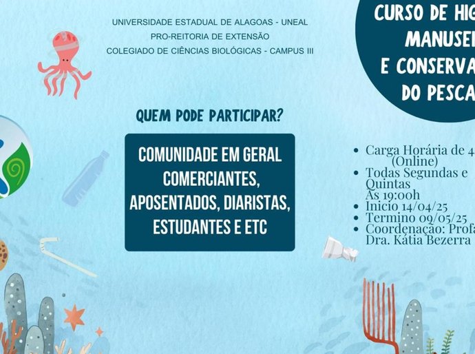 Uneal abre curso gratuito ao público sobre consumo de pescados