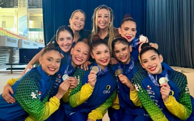 Brasil conquista prata e bronze na Copa do Mundo de ginástica rítmica em Tashkent