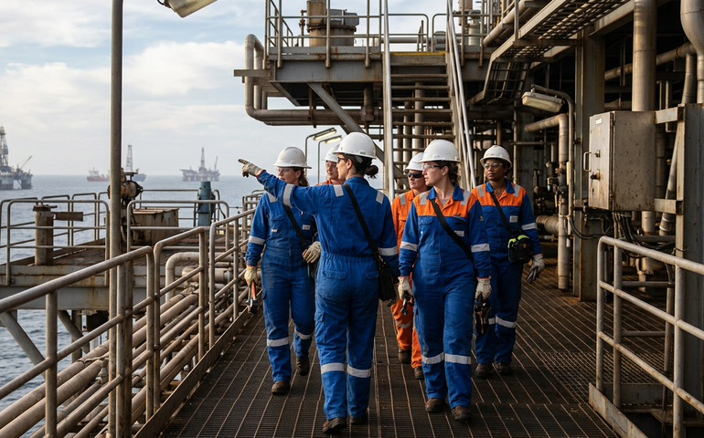 Mulheres continuam minoria e recebem menos que os homens no setor de petróleo e gás