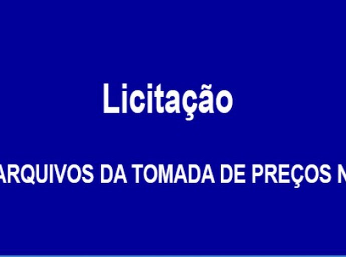 Porto Calvo: Edital e arquivos da tomada de preços Nº01/02-2016