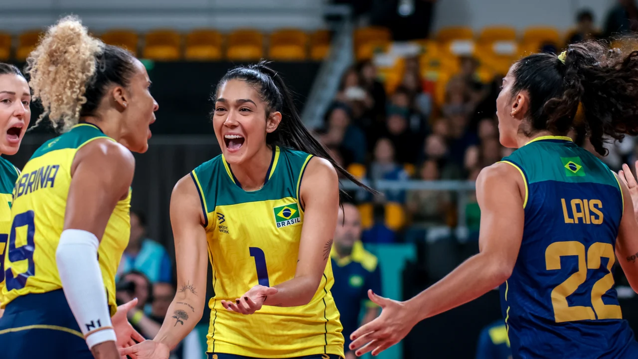 Brasil derrota Itália pela Liga das Nações de Vôlei feminina