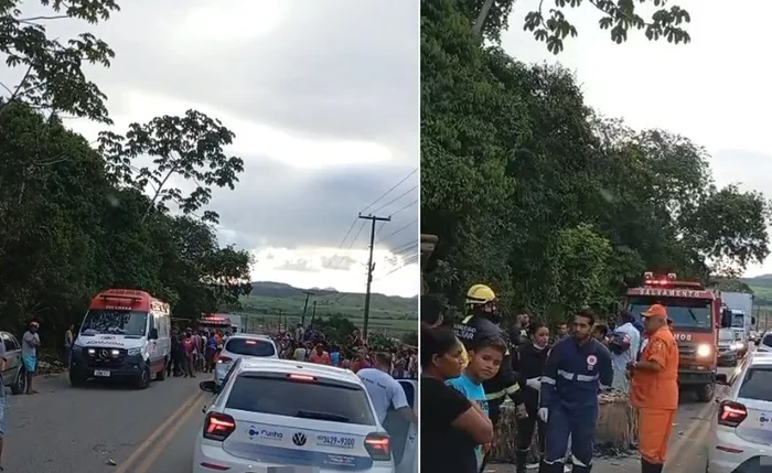 Caminhão tombou às margens da AL-105; um dos ocupantes morreu no local Caminhão tombou às margens da AL-105; um dos ocupantes morreu no local