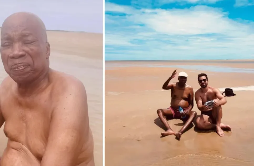 Aposentado dos palcos, Milton Nascimento curte dia de praia e publica registrado raro com filho em Sergipe; VÍDEO