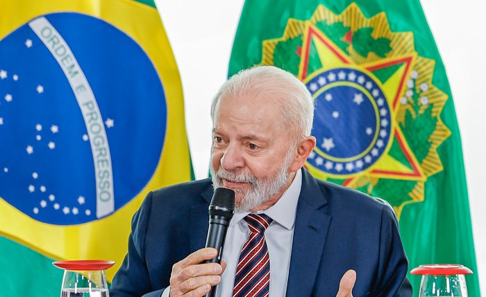 Presidente da República, Luiz Inácio Lula da Silva, durante Reunião com a liderança do B20 Brasil, no Palácio do Planalto. Brasília - DF