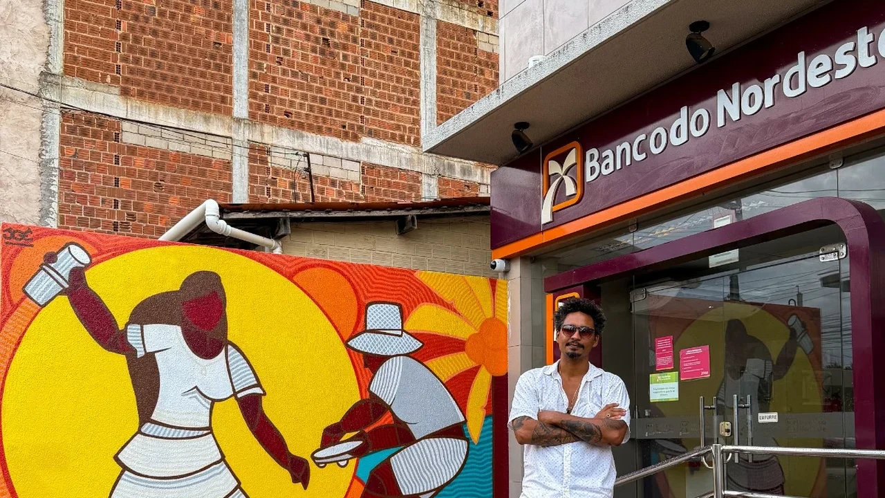 Artistas locais transformam fachadas de agências do Banco do Nordeste em Alagoas