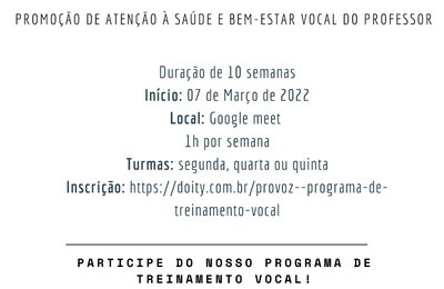 Uncisal abre inscrições gratuitas para oficina de treinamento vocal de professores