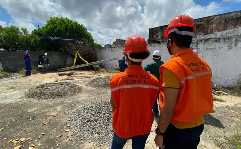 Novos equipamentos são instalados nos bairros afetados pelo afundamento do solo