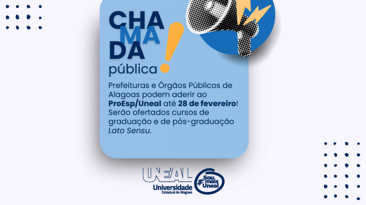 Prefeituras e órgãos públicos de AL podem aderir a programa da Uneal até 28 de fevereiro