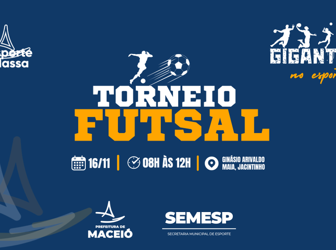 Secretaria de Esporte realiza torneio de futsal no Jacintinho, neste sábado (16)