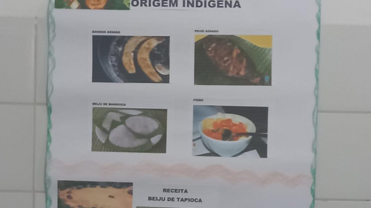 Crianças da creche Maria Liege de Albuquerque têm momento de degustação de alimentos indígenas