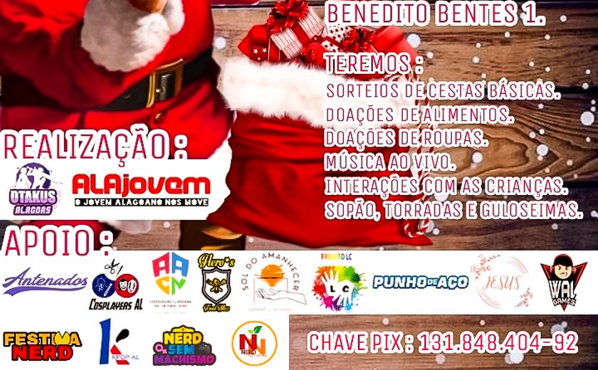 Ação social de Natal será realizada para mais de 500 moradores do Benedito Bentes