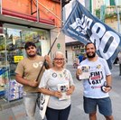 Lenilda Luna dialoga com trabalhadores da limpeza urbana e defende soberania nacional no Centro de Maceió